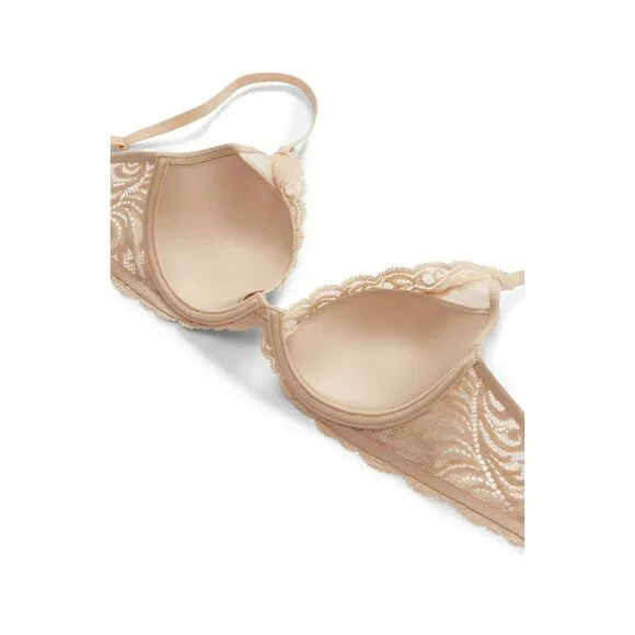 🆕 NATORI Feathers UW T-Shirt Plunge Bra  34DD Cosmetic (Light Beige) #730023 - Picture 6 of 10